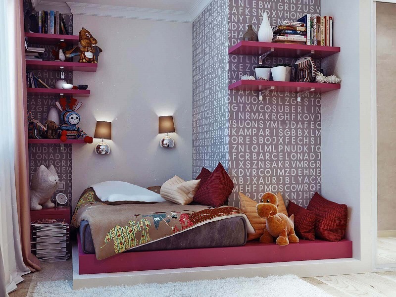 fabulous-bedroom-furniture-awesome-comfortable-small-bed-with-some-pillow-and-alphabet-wall-decoration-ideas-with-rack-and-chic-wall-lamps-marvelous-teen-boy-beds-design-ideas