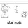 Kích thước kệ sách treo tường hiện đại KT205