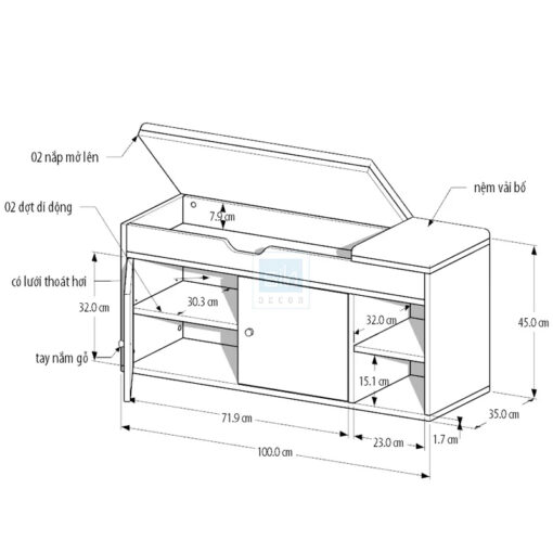 Kích thước chi tiết TG18.