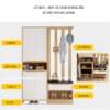 Tủ gỗ đa năng với hệ 4 cánh, 1 ngăn kéo được chia các đợt ngang di động (có thể điều chỉnh chiều cao thấp)
