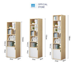 Kệ sách gỗ có 3 kích thước để bạn lựa chọn. Kích thước các tầng được được tối ưu hóa với những cuốn sách tham khảo có chiều cao
