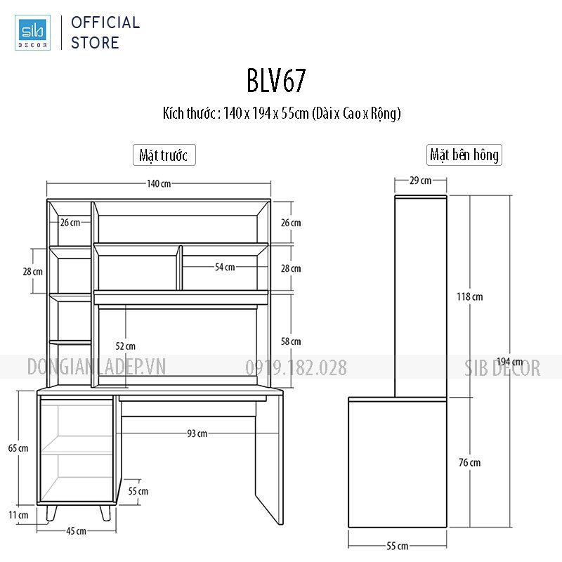 Bản vẽ phát thảo chi tiết thiết kế BLV67 SIB decor.
