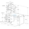 Kích thước chi tiết bàn làm việc BLV09