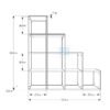 Kích thước kệ sách KSG20