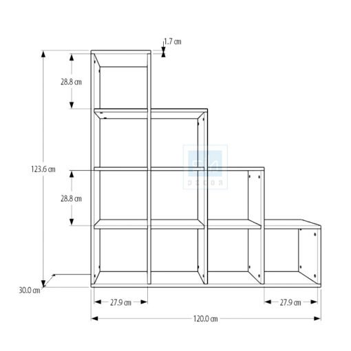 Kích thước kệ sách KSG20