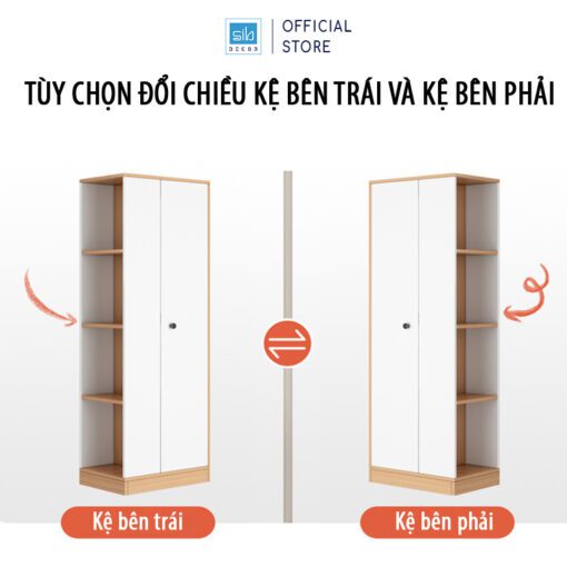Tùy chọn cửa bên trái hoặc bên phải. Có thể xem xét bố trí cho phù hợp với căn phòng của mình.