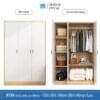 Kiểu A120, có 03 cánh cửa , cao 180cm.