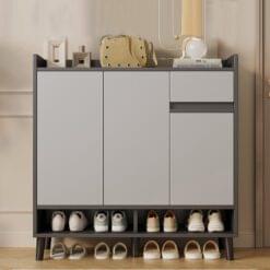 Tủ Giày TG21 Màu Xám Dài 80/100/120/140cm SIB Decor