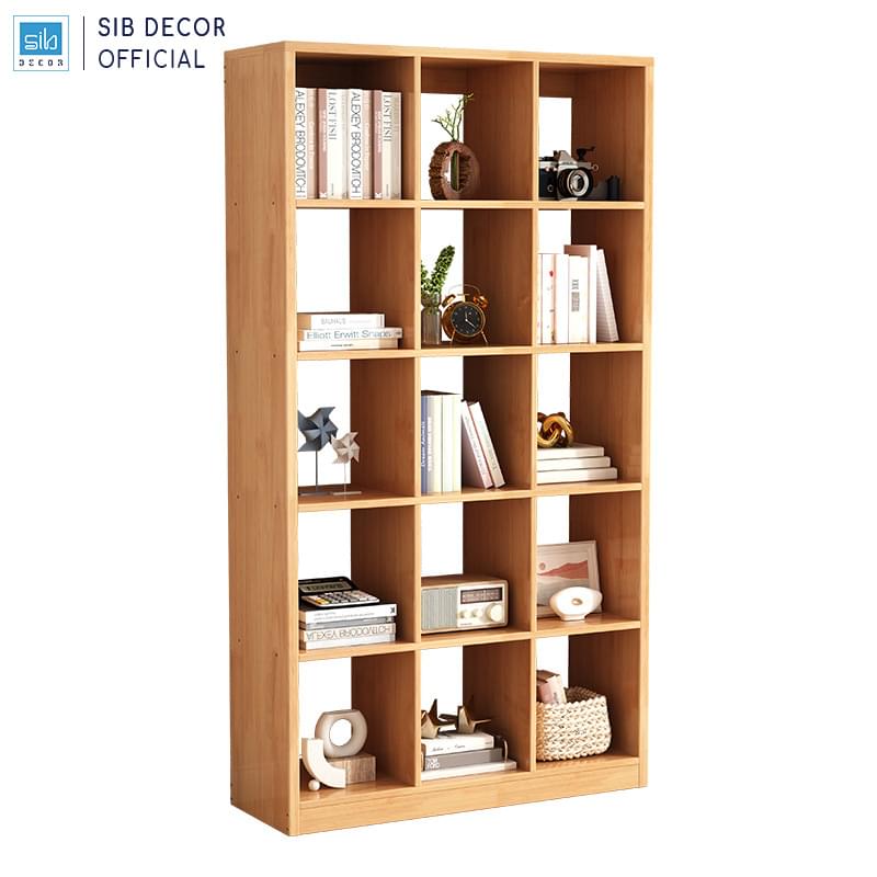 Tủ sách gỗ KSG04 dài 100cm màu Oak