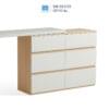 Tủ 6 ngăn kéo sử dụng ray giảm chấn.