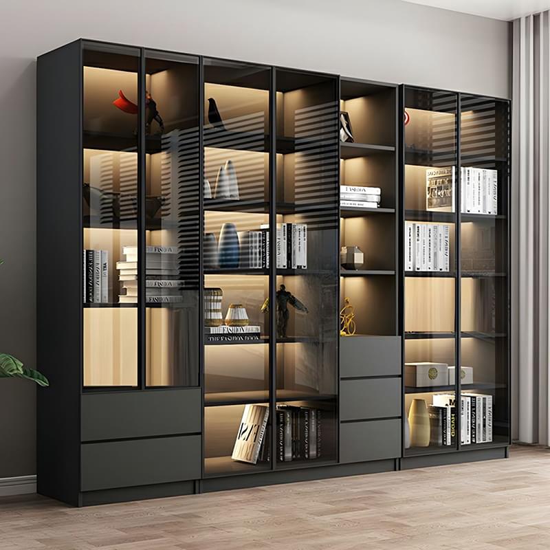 Hệ tủ trưng bày liền tường, kịch trần