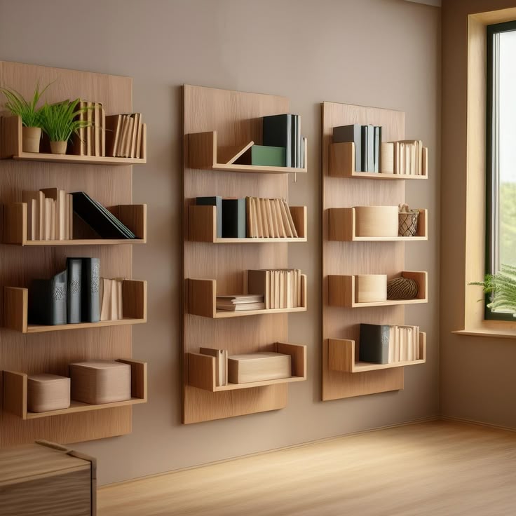 Mẫu kệ sách treo tường đẹp