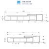 Kệ Tivi Để Sàn SIB Decor KTV2547 - Kích Thước