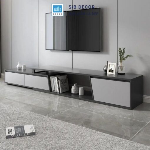 Kệ Tivi Đơn Giản - Thiết Kế Dài 2m, Phù Hợp Căn Hộ Hiện Đại - SIB Decor