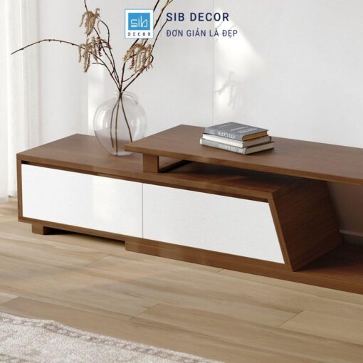 Kệ Tivi Thông Minh - Tích Hợp Ngăn Kéo Lưu Trữ, Kiểu Dáng Thấp - SIB Decor