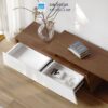 Kệ Tivi Gỗ MDF - Thiết Kế Có Hộc Kéo Lưu Trữ, Màu Walnut Sang Trọng, Hộc Kéo Giảm Chấn Cao Cấp