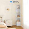 Kệ góc 5 tầng thiết kế tối giản, tận dụng góc tường phòng ngủ để trưng bày túi xách và mũ