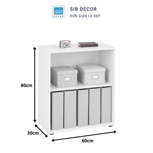 Kệ sách 4 tầng tuỳ chọn 2 ngăn chứa phù hợp cho mọi nhu cầu