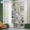 Kệ sách góc chữ L cao cấp màu trắng, trưng bày phụ kiện trang trí và tài liệu đẹp mắt