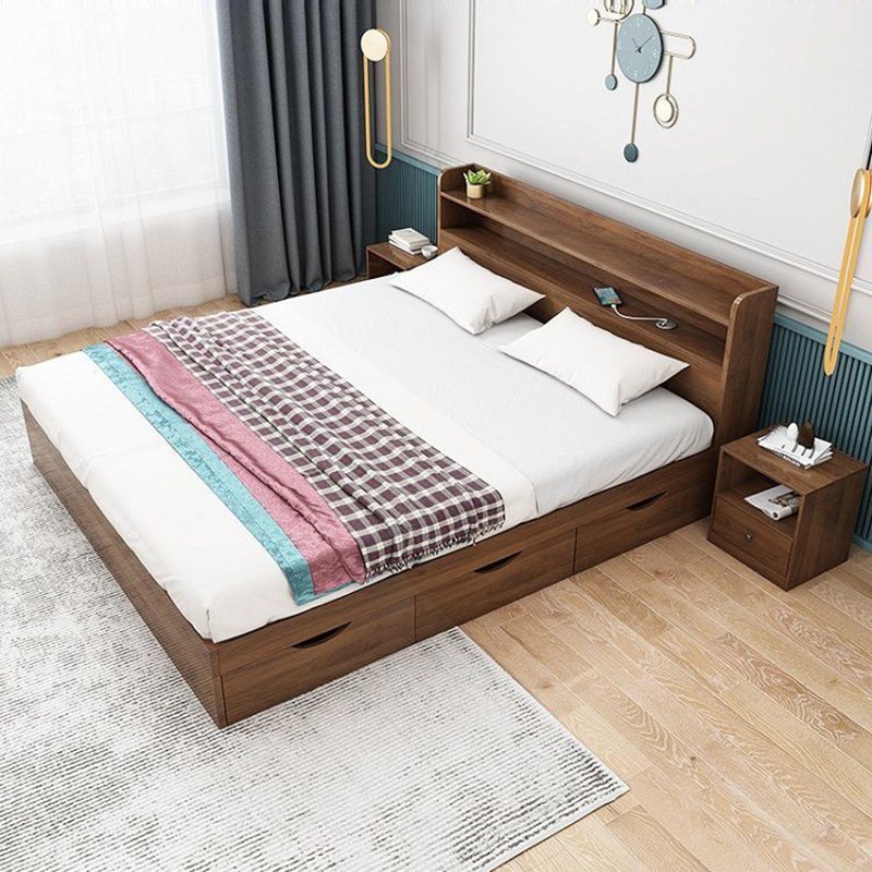giường gỗ công nghiệp MDF lõi xanh SIB Decor chất lượng cao