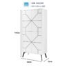 Kệ tủ pantry gỗ màu trắng kích thước gọn 60x35x136cm, tối ưu lưu trữ tiện dụng