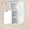 Tủ đầu giường kích thước 62x35x25cm, phân chia ngăn hợp lý giúp sắp xếp khoa học