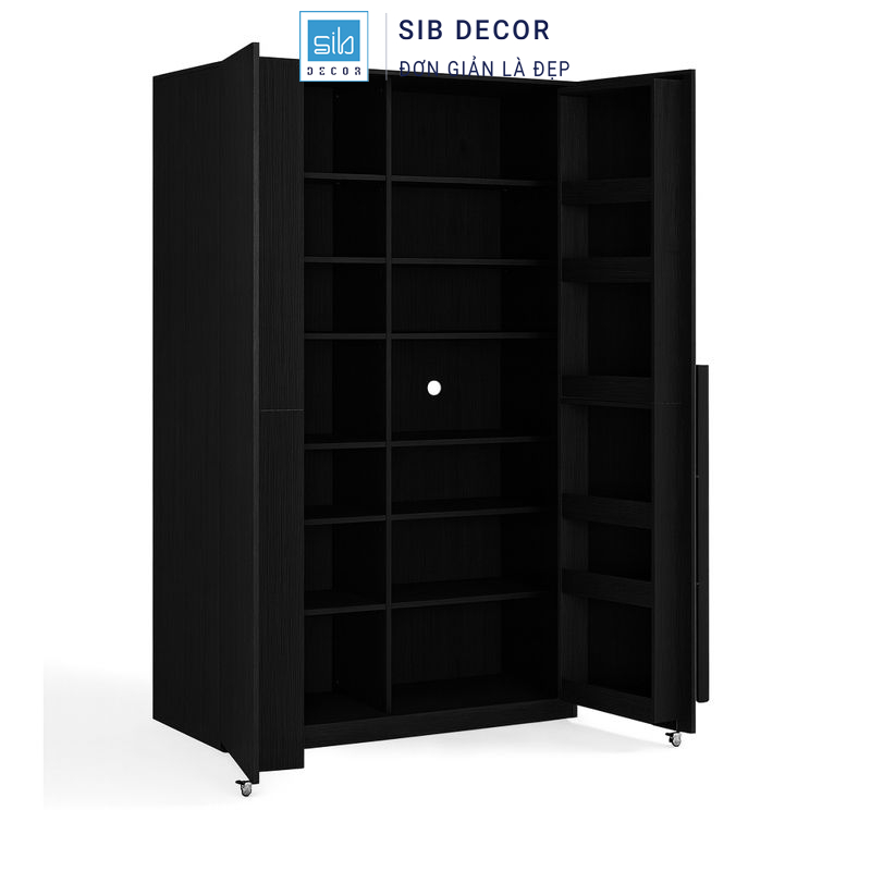 Tủ bếp hiện đại tông màu đen cá tính, cấu trúc chắc chắn phù hợp phong cách bếp sang trọng