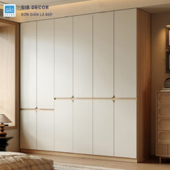 Tủ Quần Áo Có Ngăn Kéo, Cánh Mở SIB Decor TA1131, Gỗ Chống Ẩm Chuẩn An Toàn E1/Carb P2