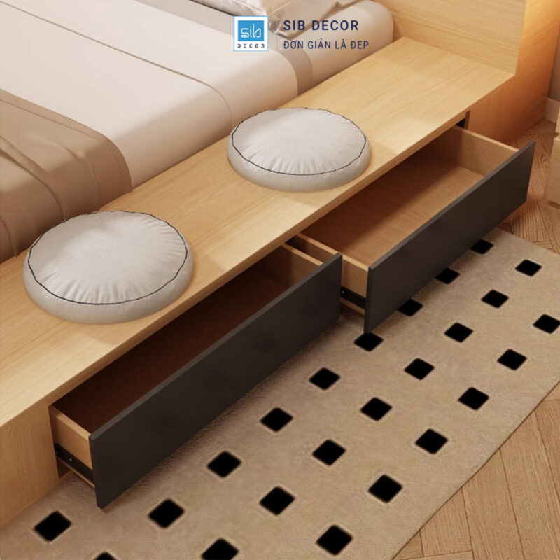 Giường thiết kế có 2 ngăn kéo