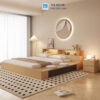 Giường ngủ gỗ thiết kế thấp SIB Decor GN1204