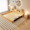 Giường ngủ gỗ thiết kế thấp SIB Decor GN1204