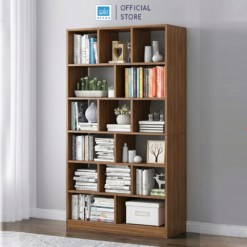 Kệ sách gỗ KSG03 màu walnut