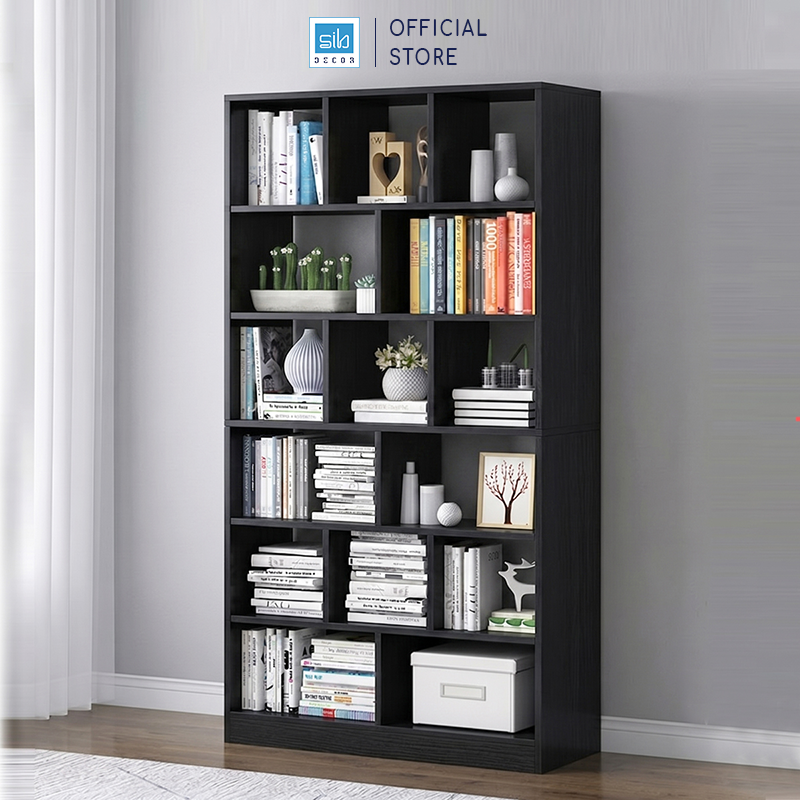 Kệ sách gỗ KSG03 màu Đen