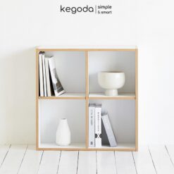 Tủ Sách 2 Tầng 4 Ngăn Có Hậu, Thiết Kế Đợt Di Động Dễ Dàng Điều Chỉnh Thương Hiệu KEGODA KGD35