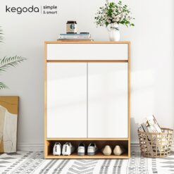 Alternative view of [LẮP SẴN] Kệ Tủ Giày Gỗ Phong Cách Bắc Âu, Có Ghế Ngồi Mang Giày Thương Hiệu KEGODA KGD71