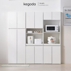 Bộ 3 Tủ Bếp Đa Năng Module Tích Hợp Kệ Lò Vi Sóng, Tủ Đựng Đồ Style Hàn Quốc Tối Giản KEGODA KGD114